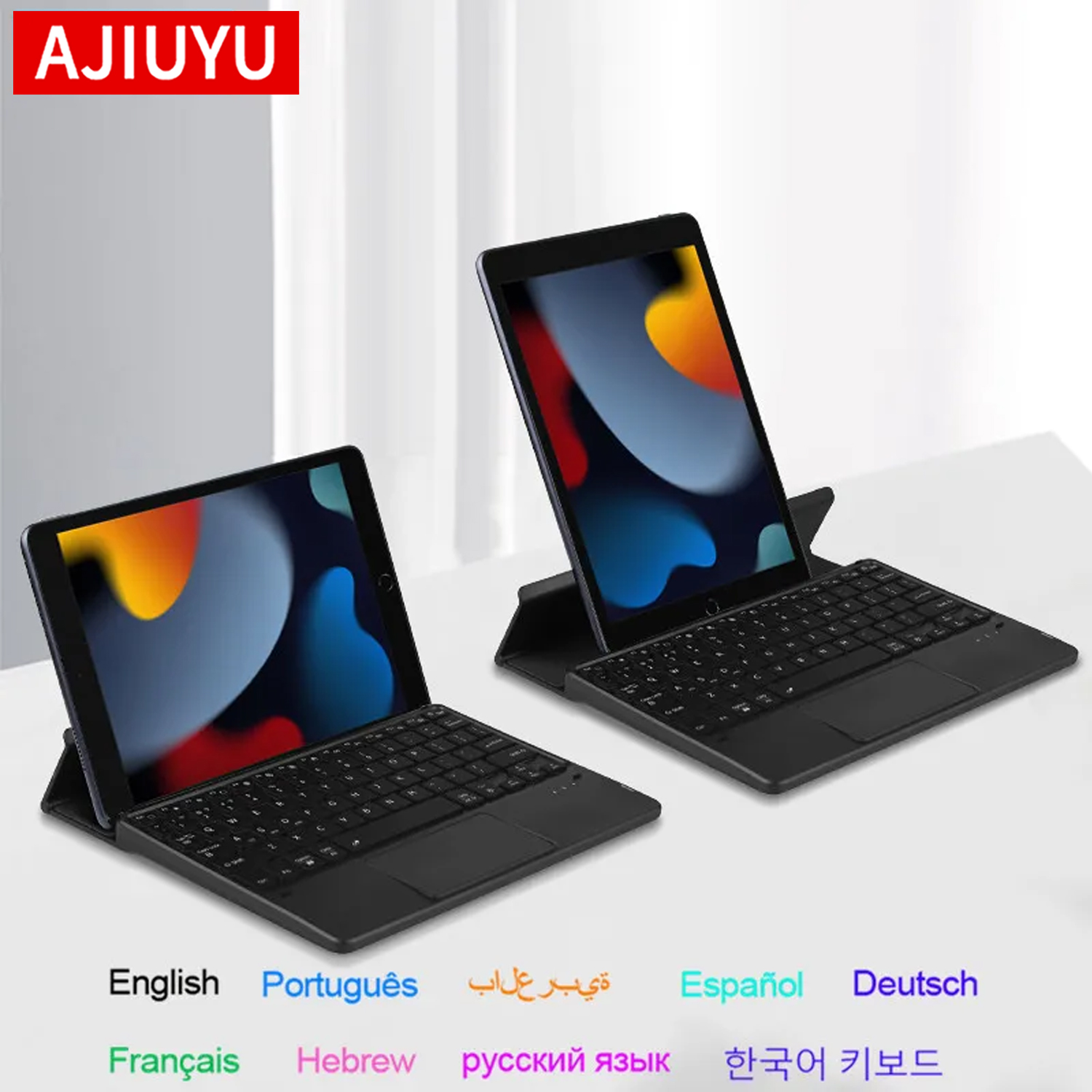 Accessories For Android Tablet - AJIUYU Folding Bluetooth Keyboard Touchpad Backlight