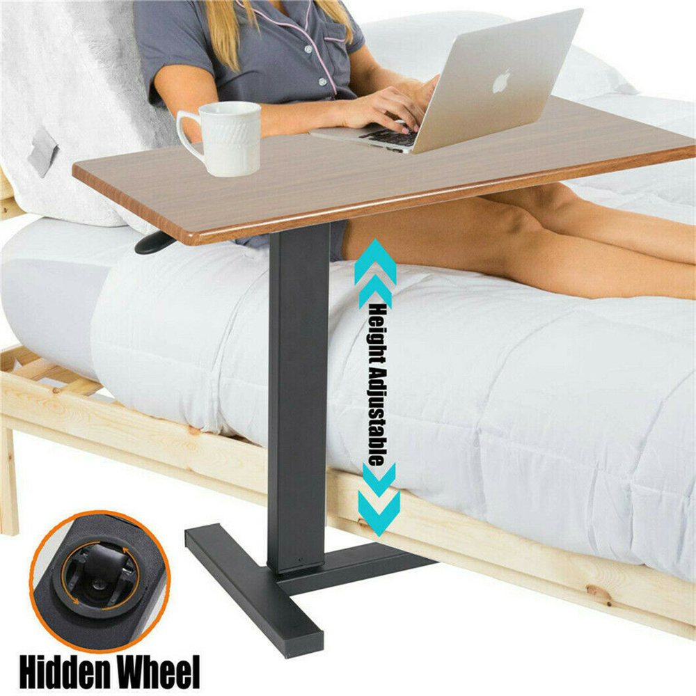Tablet Lap Desk - Large Rolling Overbed Laptop Desk Height
