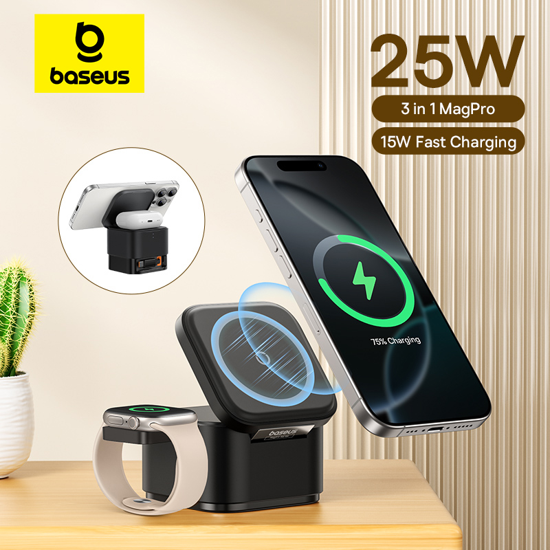 Accessories For Android Tablet - Baseus 3 in 1 Magnetic Wireless