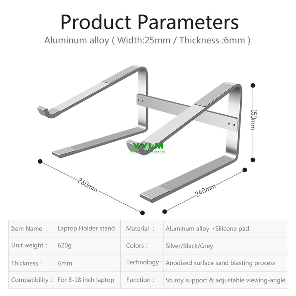 Aluminum Laptop Stand Notebook - Tablet Ipad Accessories recension och pris