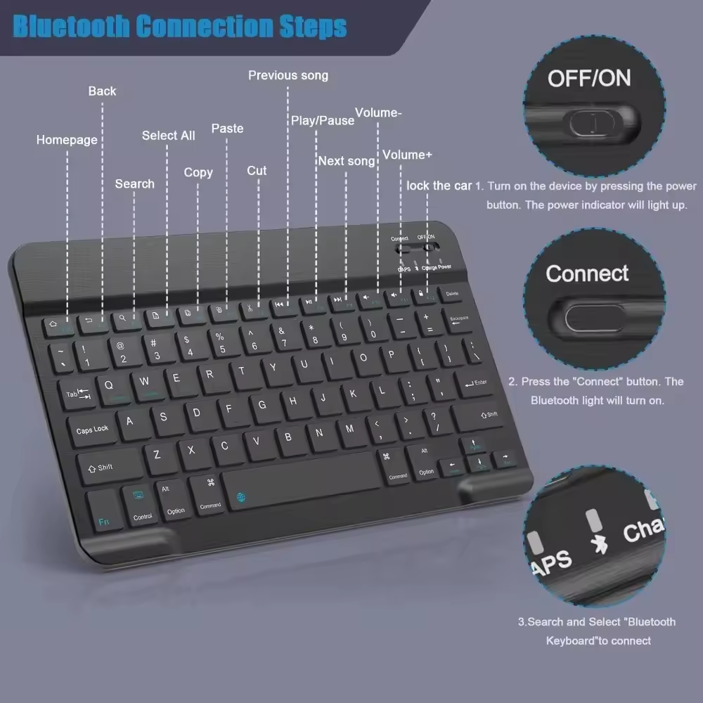 Bluetooth Wireless Keyboard Mo - Tablet Ipad Accessories recension och pris