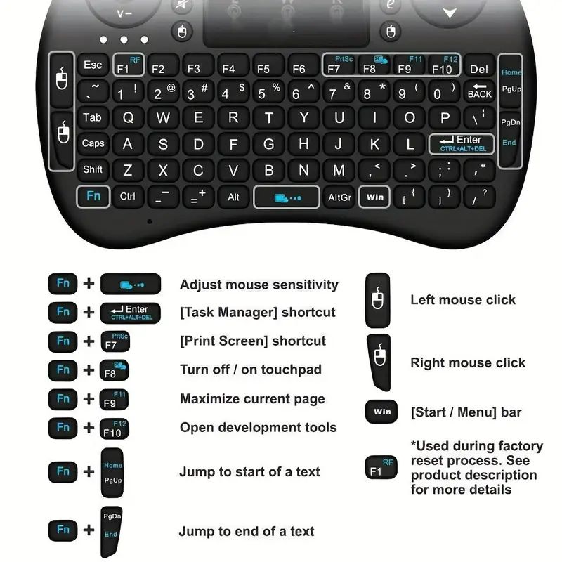 Mini Wireless Keyboard 2.4GHz  - Accessories For Android Tablet recension och pris