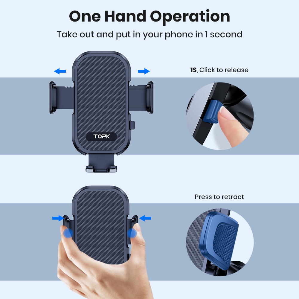 TOPK Upgraded Hook Clip Car Ho - Car Accessories Tablet Holder recension och pris